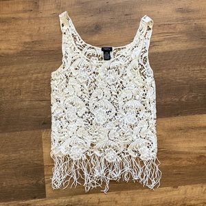 Fringe Knit Tank Top